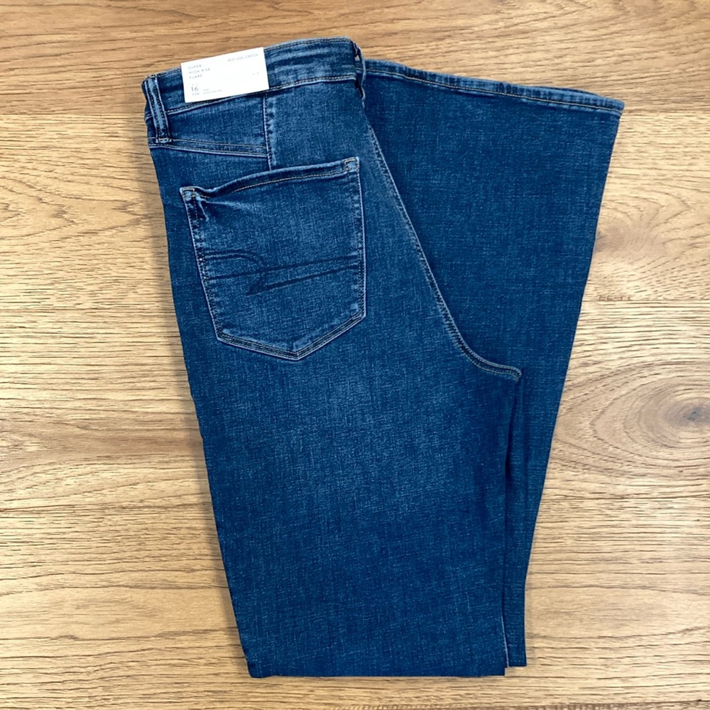 NWT American Eagle Super High Rise Flare 16 LONG